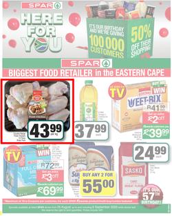 SPAR EASTERN CAPE : Here For You (25 August - 6 September 2020), page 1