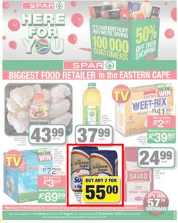 SPAR EASTERN CAPE : Here For You (25 August - 6 September 2020), page 1