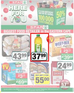 SPAR EASTERN CAPE : Here For You (25 August - 6 September 2020), page 1