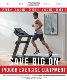 Sportsmans Warehouse : Save Big On Indoor Exercise Equipment (10 May - 30 May 2022)