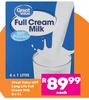 Great Value UHT Long Life Full Cream Milk-6 x 1L