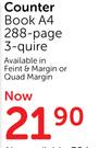 Counter Book A4 288-Page 3-Quire