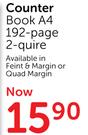 Counter Book A4 192-Pages 2-Quire 