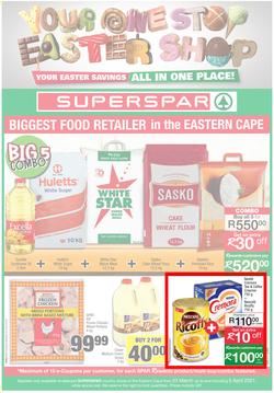SUPERSPAR EASTERN CAPE : Your One Stop Easter Shop (23 March - 5 April 2021) Valid in Cofimvaba, Daku, Georgious, Highway, Kwantu, Mdantsane, Ndu, New Brighton, Stanford Square, Tamz, Zonke, page 1