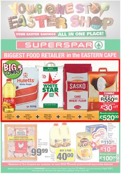 SUPERSPAR EASTERN CAPE : Your One Stop Easter Shop (23 March - 5 April 2021) Valid in Cofimvaba, Daku, Georgious, Highway, Kwantu, Mdantsane, Ndu, New Brighton, Stanford Square, Tamz, Zonke, page 1