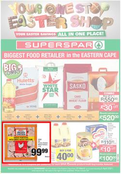 SUPERSPAR EASTERN CAPE : Your One Stop Easter Shop (23 March - 5 April 2021) Valid in Cofimvaba, Daku, Georgious, Highway, Kwantu, Mdantsane, Ndu, New Brighton, Stanford Square, Tamz, Zonke, page 1