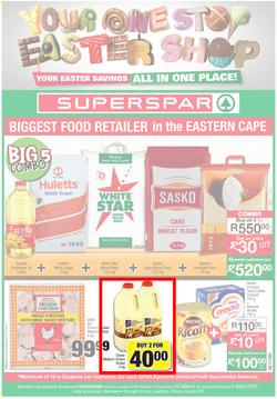 SUPERSPAR EASTERN CAPE : Your One Stop Easter Shop (23 March - 5 April 2021) Valid in Cofimvaba, Daku, Georgious, Highway, Kwantu, Mdantsane, Ndu, New Brighton, Stanford Square, Tamz, Zonke, page 1