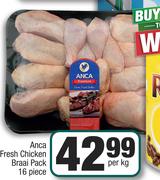 Anca Fresh Chicken Braai Pack 16 Piece-Per Kg