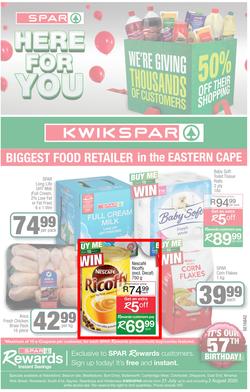 KWIKSPAR EASTERN CAPE : Here For You (21 July - 2 August 2020), page 1