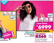 Hisense 58" (147cm) UHD Smart TV 58A6N