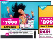 Samsung 55" (139cm) Crystal UHD TV UA55DU7000KXXA Plus Essential C-Series Soundbar HW-C400 XA