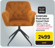 Everfurn Plush Swivel Casual Chair