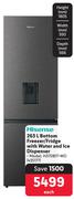 Hisense 263L Bottom Freezer/Fridge With Water & Ice Dispenser H370BIT-WD