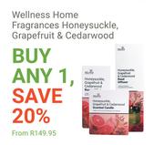 Wellness Home Fragrances Honey Suckle Grapefruit & Cedarwood-Any 1