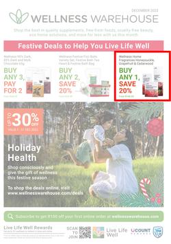 Wellness Warehouse : Festive Deals To Help You Live Life Well (01 December - 31 December 2022), page 1