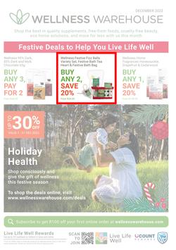 Wellness Warehouse : Festive Deals To Help You Live Life Well (01 December - 31 December 2022), page 1