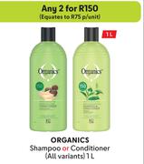 Organics Shampoo Or Conditioner(All Variants)-For Any 2 x 1Ltr