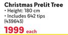 Christmas Prelit Tree 180cm 439643