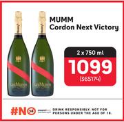 MUMM Cordon Next Victory-2 x 750ml