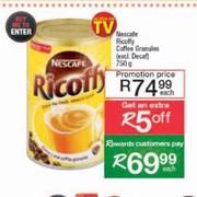 Nescafe Ricoffy Coffee Granules (Excl.Decaf)-750g Each