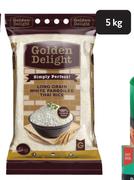 Golden Delight Long Grain White Parboiled Thai Rice-5Kg