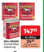 Bull Brand Corned Meat Original Only-6 x 300g