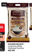 Golden Delight Long Grain White Parboiled Thai Rice-10Kg