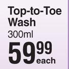 Johnson's Top To Toe Wash-300ml Each
