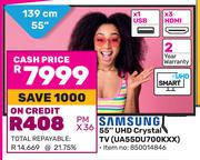 Samsung 55" UHD Crystal TV UA55DU700KXX