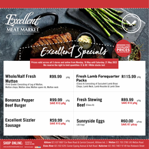 Excellent Meat Market : Specials (16 May - 21 May 2022)