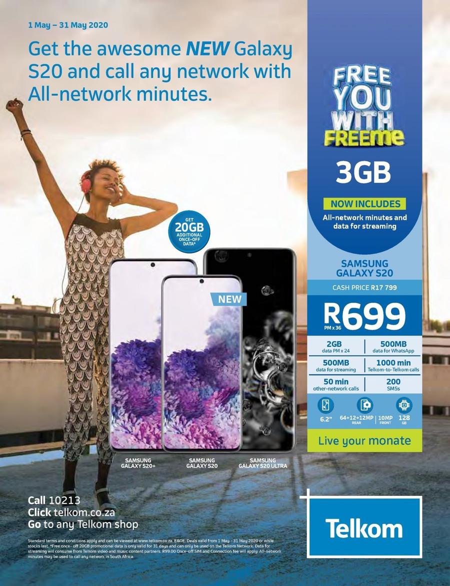 Telkom Free You With Free Me 01 May 31 May 2020 Www Guzzle Co Za