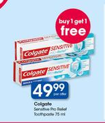 Colgate Sensitive Pro Relief Toothpaste-75ml Per Offer