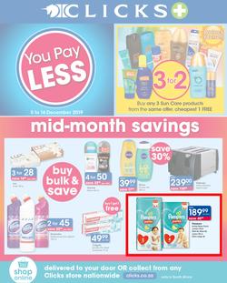 Clicks : You Pay Less (5 Dec - 16 Dec 2019), page 1