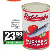 Saldanha Pilchards In Tomato Or Chilli Sauce-400g Each