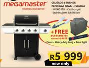 Megamaster Crusade 4 Burner Patio Gas Braai FSBG0084