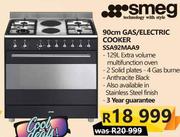 Smeg 90cm Gas/Electric Cooker SSA92MAA9