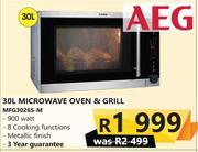 AEG 30L Microwave Oven & Grill MFG3026S-M