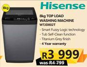 Hisense 8Kg Top Load Washing Machine WTJD802T
