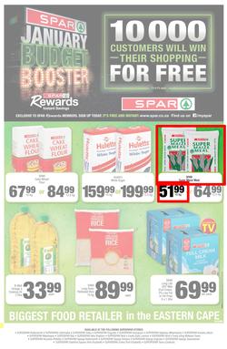 SUPER SPAR - EASTERN CAPE : January Budget Booster (21 Jan - 2 Feb 2020) , page 1