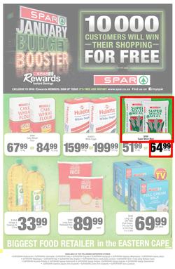 SUPER SPAR - EASTERN CAPE : January Budget Booster (21 Jan - 2 Feb 2020) , page 1