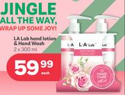 LA Lab Hand Lotion & Hand Wash-2 x 300ml