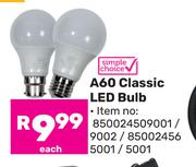 Simple Choice A60 Classic LED Bulb 850024509001/9002/850024565001/5002
