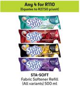 Sta Soft Fabric Softener Refill (All Variants)-For Any 4 x 500ml
