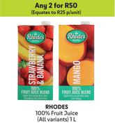 Rhodes 100% Fruit Juice (All Variants)-For Any 2 x 1L