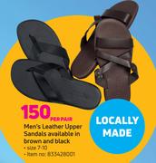 Men's Leather Upper Sandals-Per Pair