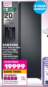 Samsung 617L Side By Side Freezer Fridge With Water & Ice Dispenser RS64R5311B4