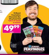 Mr Beast Feastables Chocolate Bar Assorted-60g