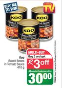 Koo Baked Beans In Tomato Sauce-3 x 410g