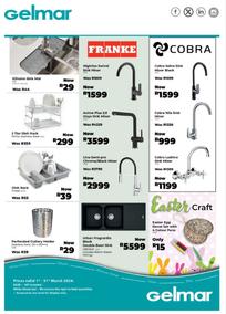 Gelmar Handles & Furniture Fittings : Specials (01 March - 31 March 2024)