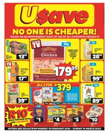 Usave Northern Cape, Free State : No One Is Cheaper (19 February - 10 March 2024)